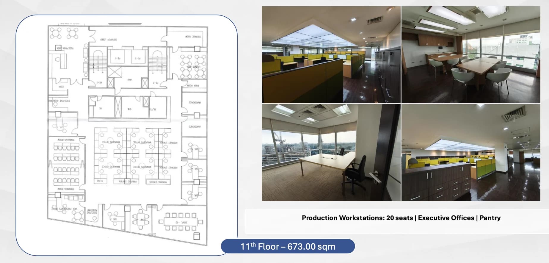One World Square | 673sqm Office Space for Rent in Taguig City - Mckinley