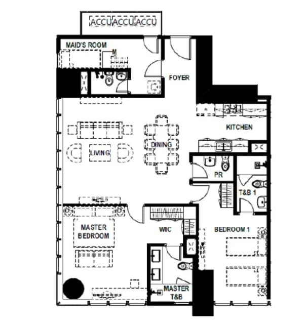 Parkford Suites Legazpi | 2BR 127sqm Condo for Sale in Makati City