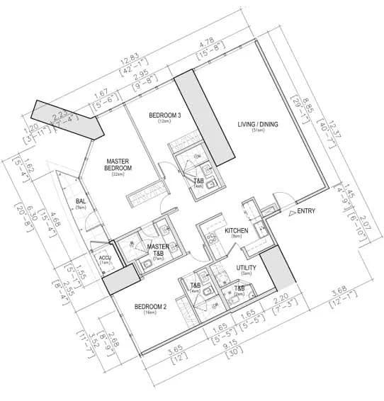 Proscenium Residences | 3BR 138sqm Condo for Sale in Makati City - Rockwell