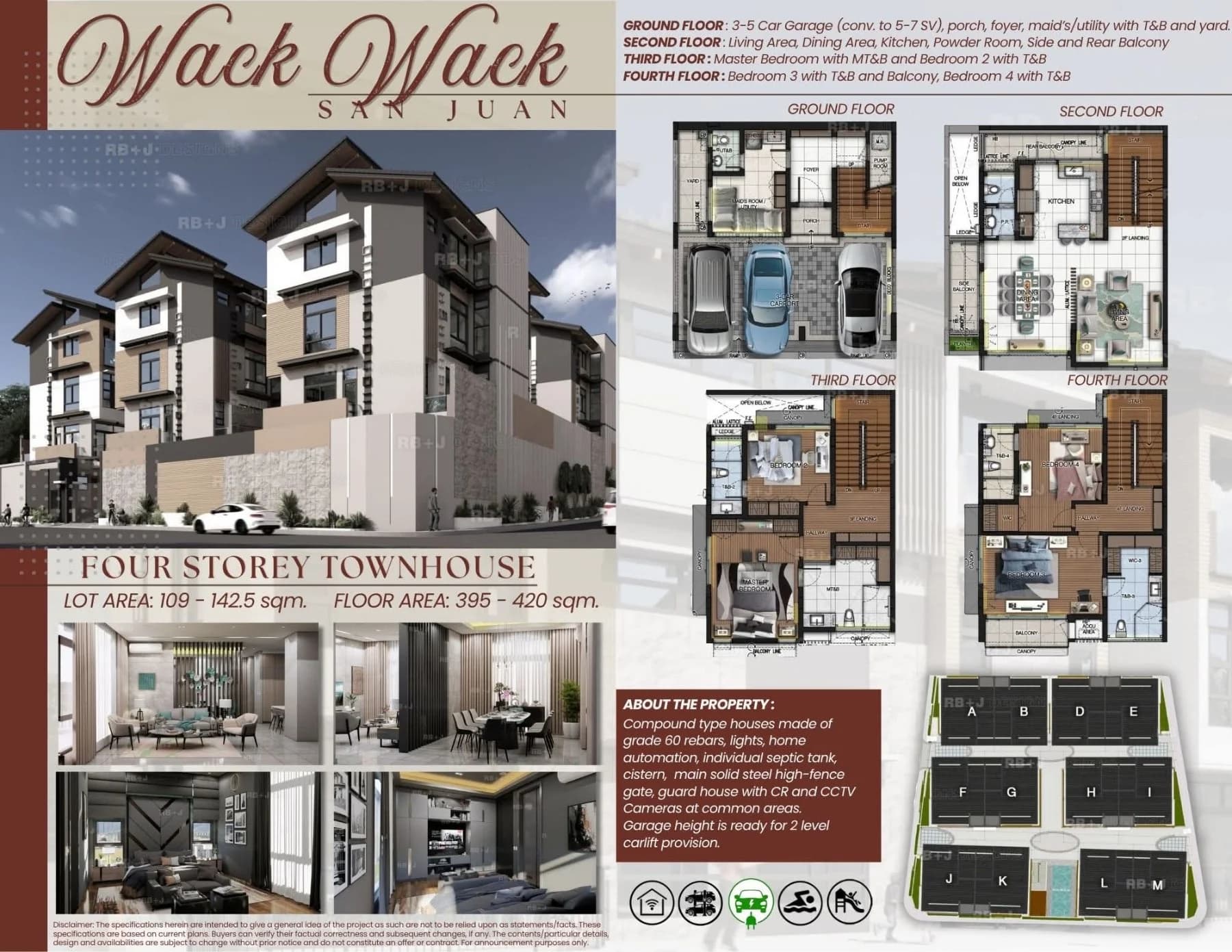 Wack Wack Luxury Townhouses | 4BR 410sqm Townhouse for Sale in San Juan City