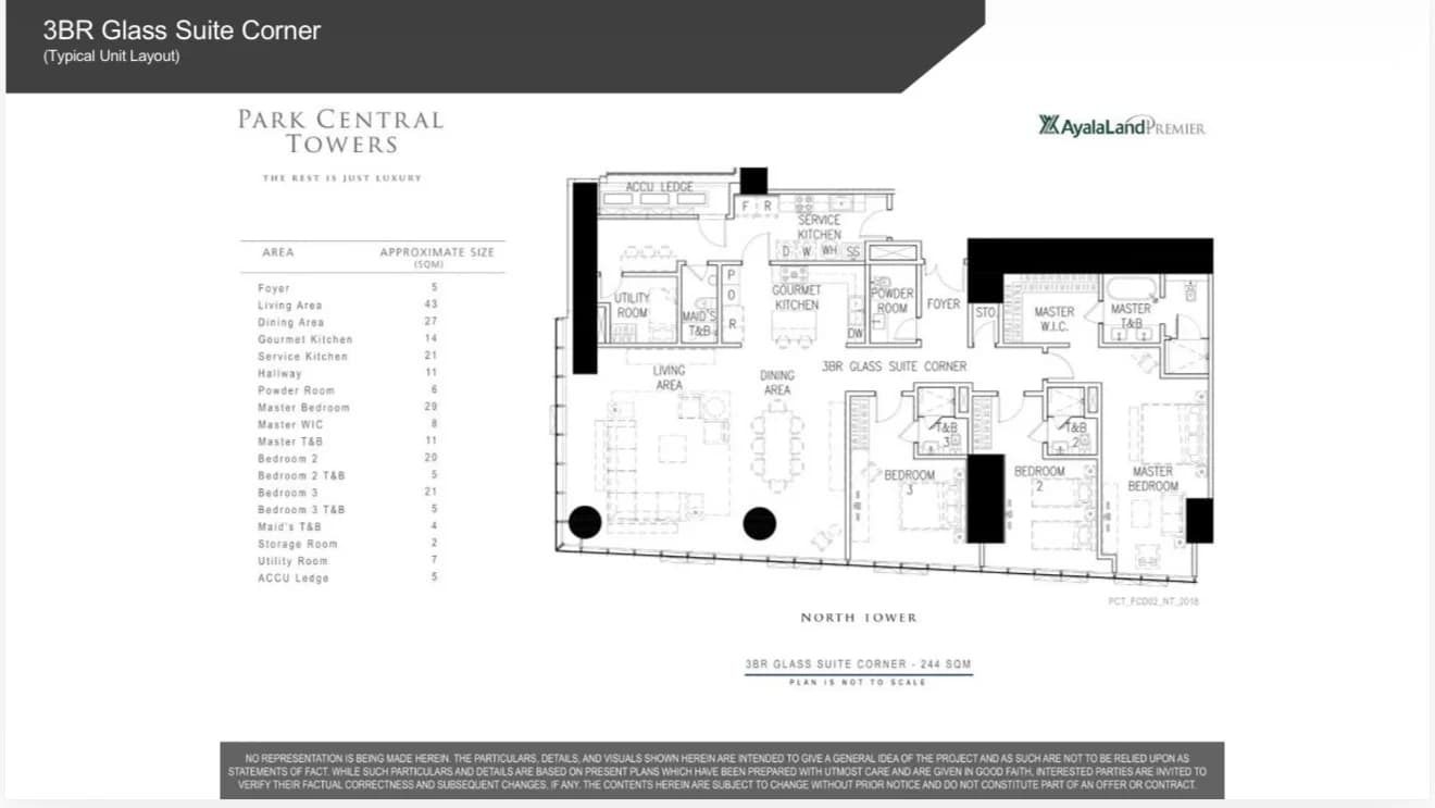 Park Central Towers | 3BR 245sqm Condo for Sale in Makati City