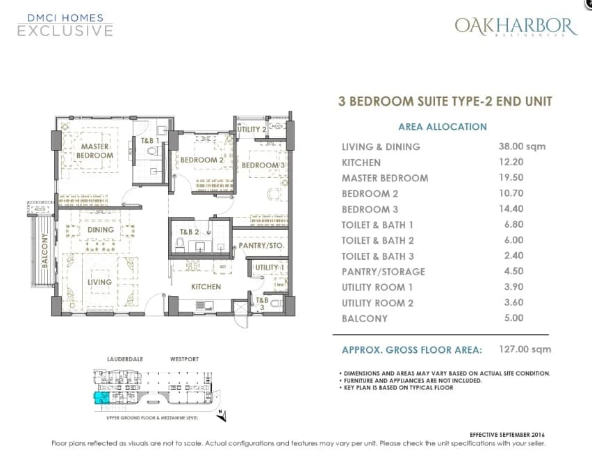 Oak Harbor Residences | 3BR 152sqm Condo for Sale in Parañaque City
