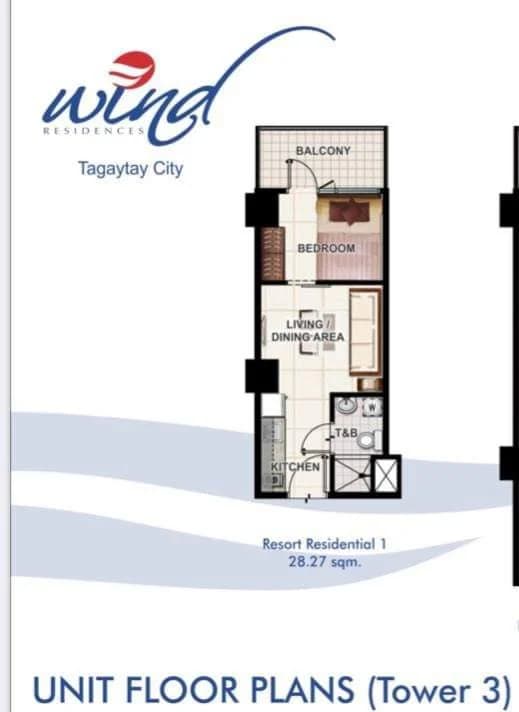 Wind Residences | 1BR 28sqm Condo for Sale in Tagaytay City
