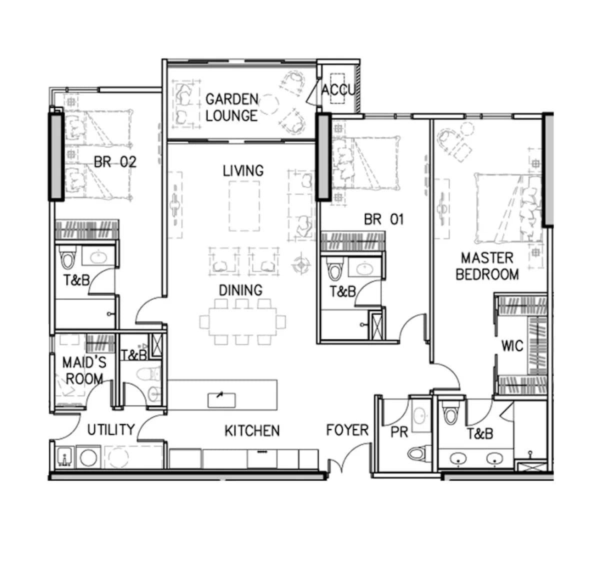 Arbor Lanes | 3BR 174sqm Condo for Rent in Taguig City - Arca South